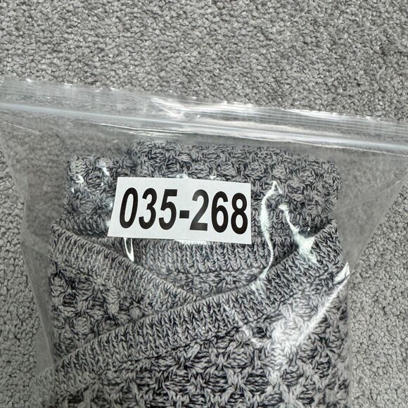 Loft Textured Knitted Pullover Sweater Dress Womens Medium Gray Wool Blend Cozy - Picture 14 of 14